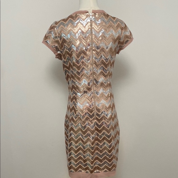 Vince Camuto RoseGold Sequin Sheath Mini Dress - Picture 3 of 3